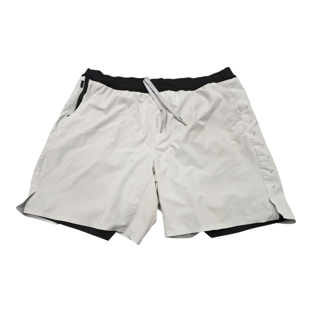 Ten Thousand Interval Short, Lined, Light‎ Gray Black Logo Men's Size XXL